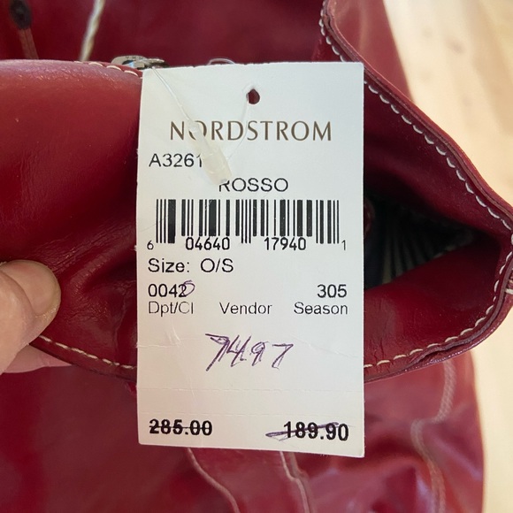 Price reduced! Francesco Biasio red leather bag. New/Unused - Picture 6 of 7